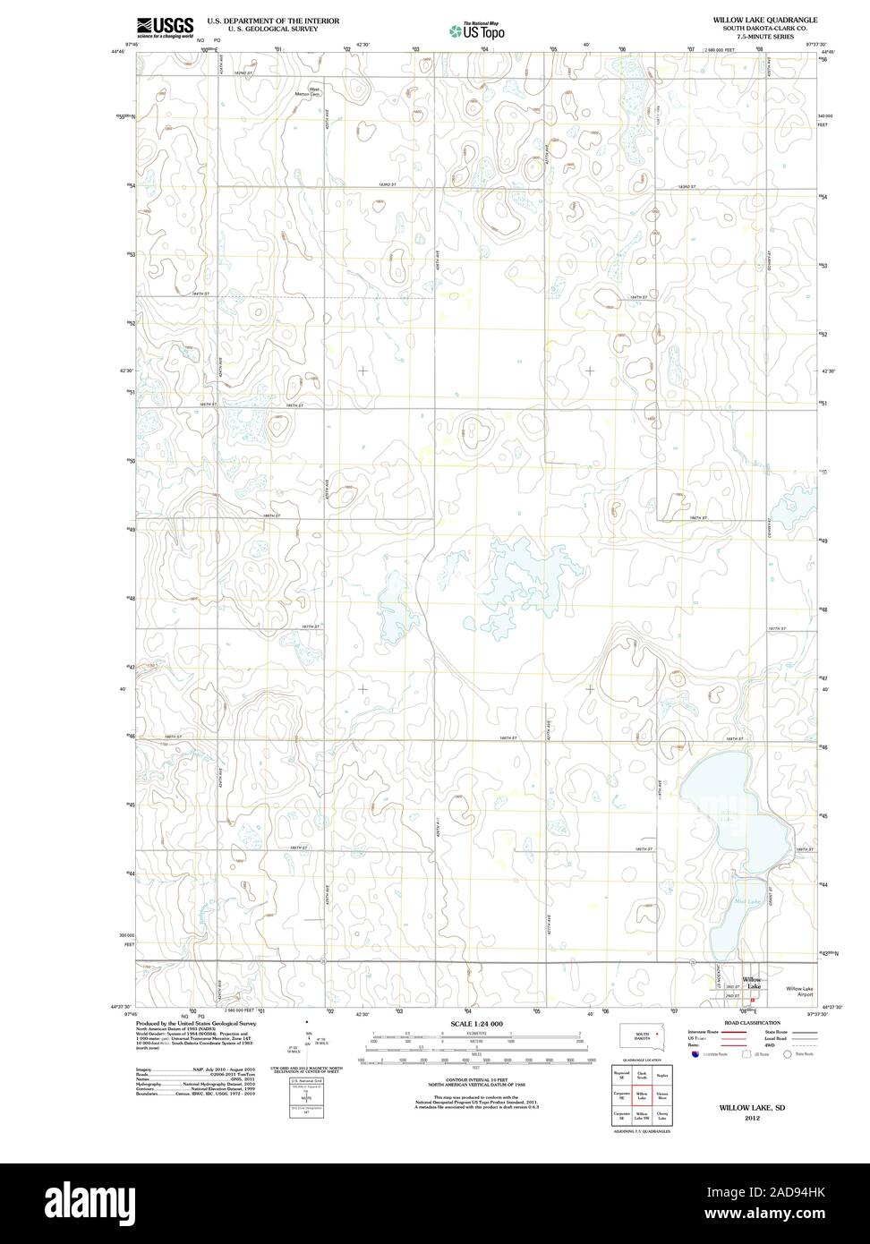 Willow lake south dakota map Cut Out Stock Images & Pictures Alamy