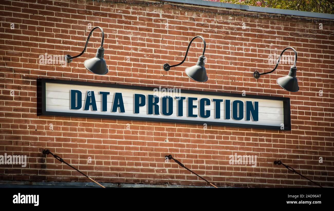 Street Sign DATA PROTECTION Stock Photo - Alamy