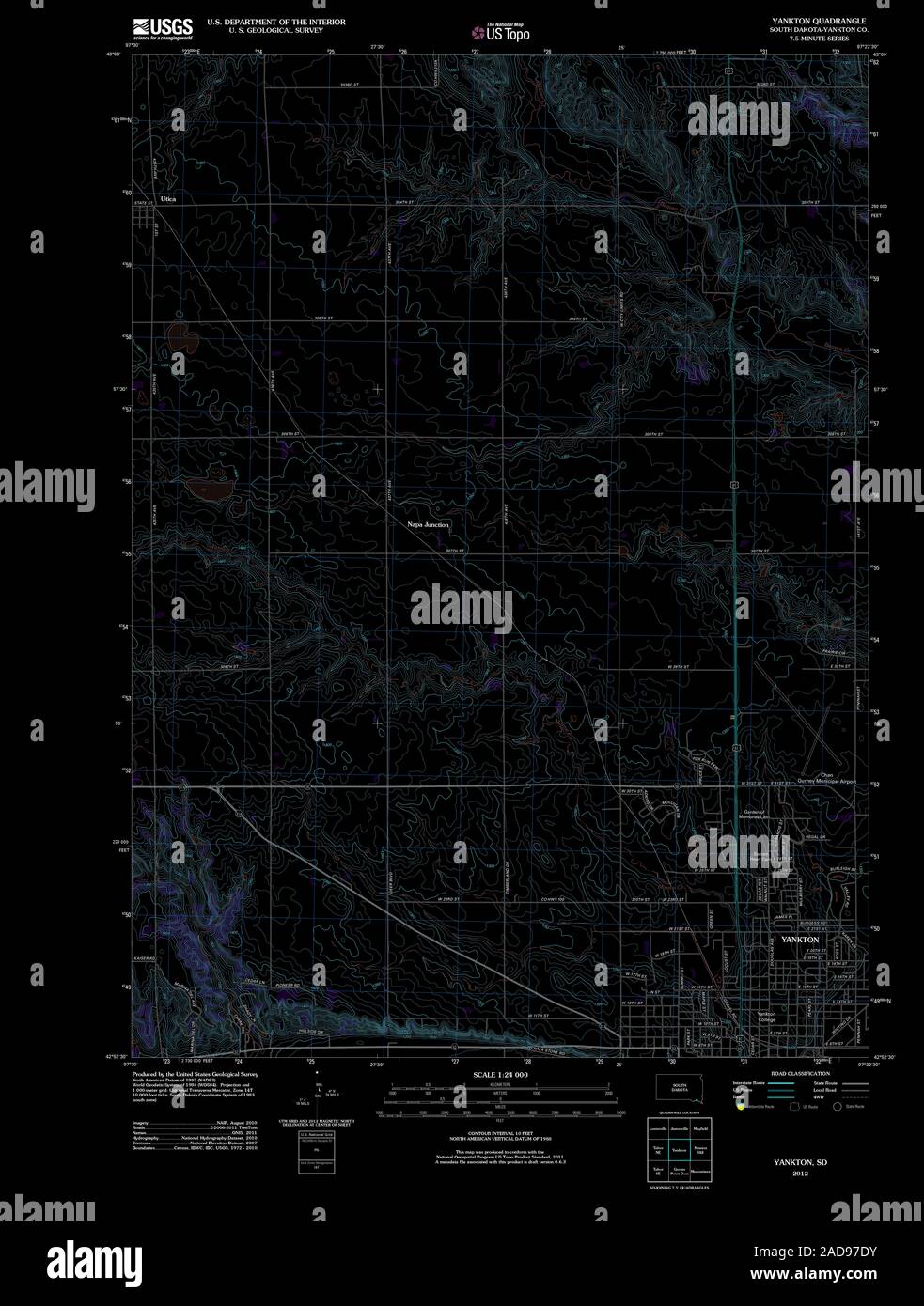 Yankton south dakota map hires stock photography and images Alamy