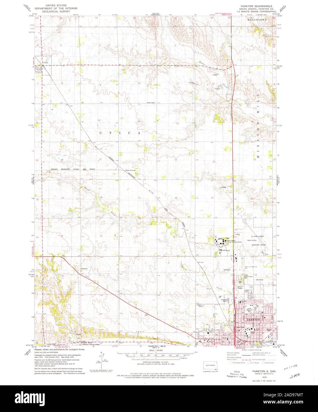 Yankton south dakota map hires stock photography and images Alamy