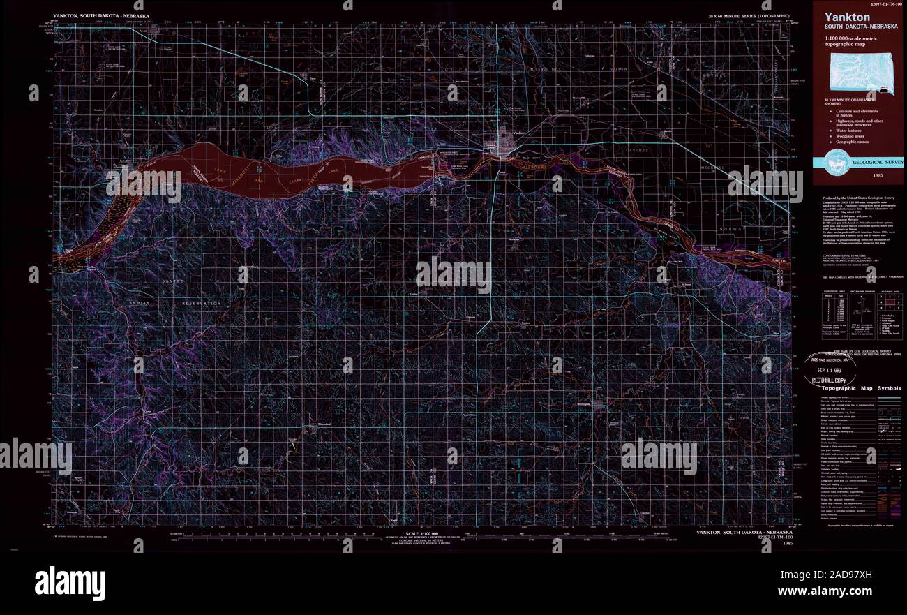 Yankton map hires stock photography and images Alamy