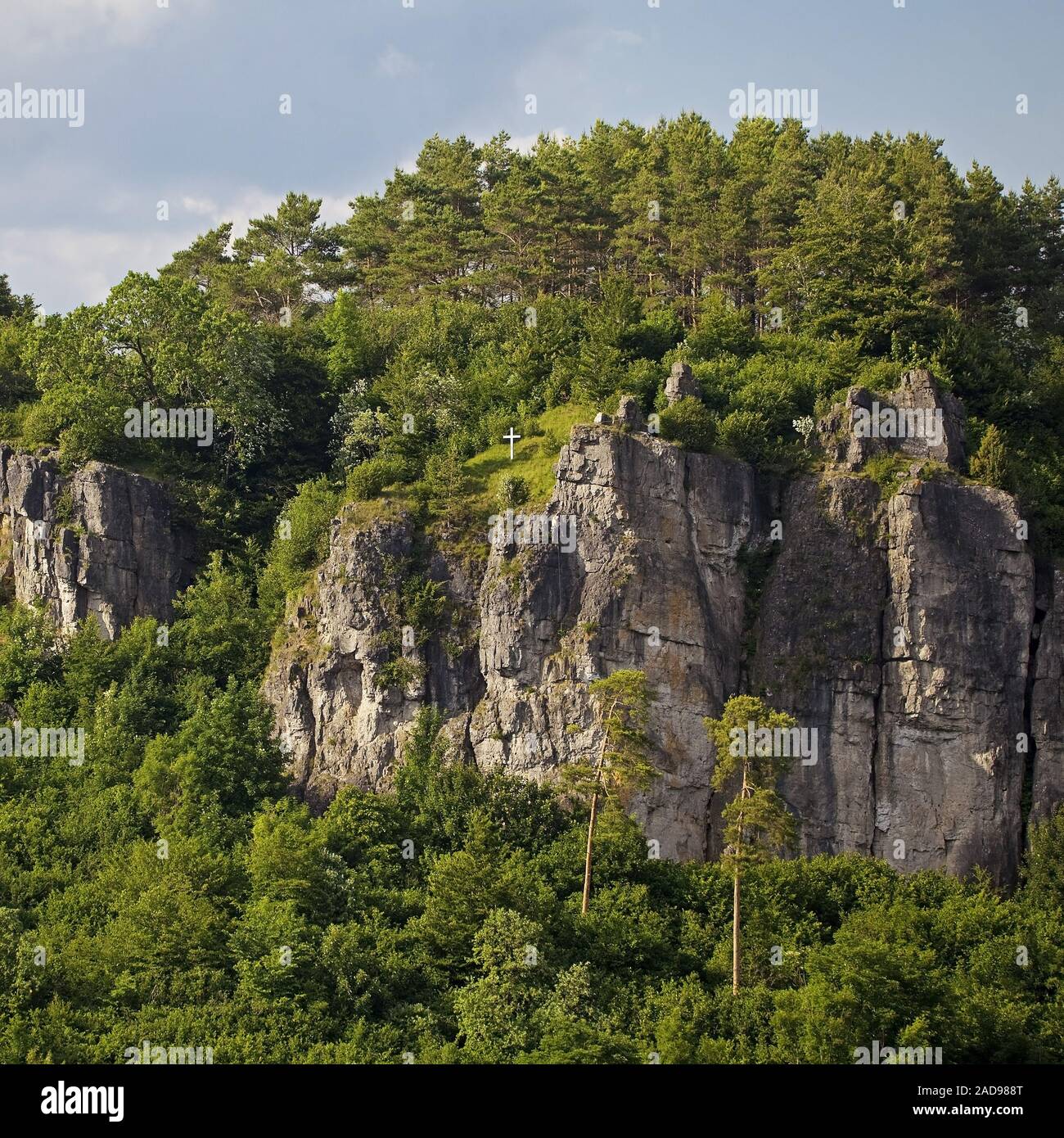 Gerolsteiner Dolomiten, a Devonian limestone reef, Gerolstein, Rhineland-Palatinate, Germany, Europe Stock Photo