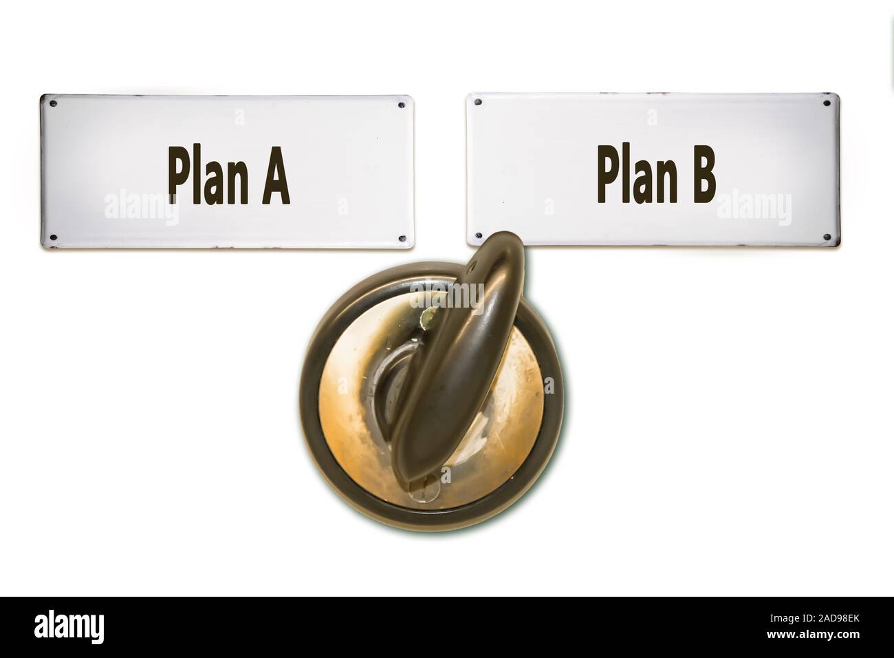 Plan A Sign Street Sign Plan B versus Plan A Stock Photo - Alamy