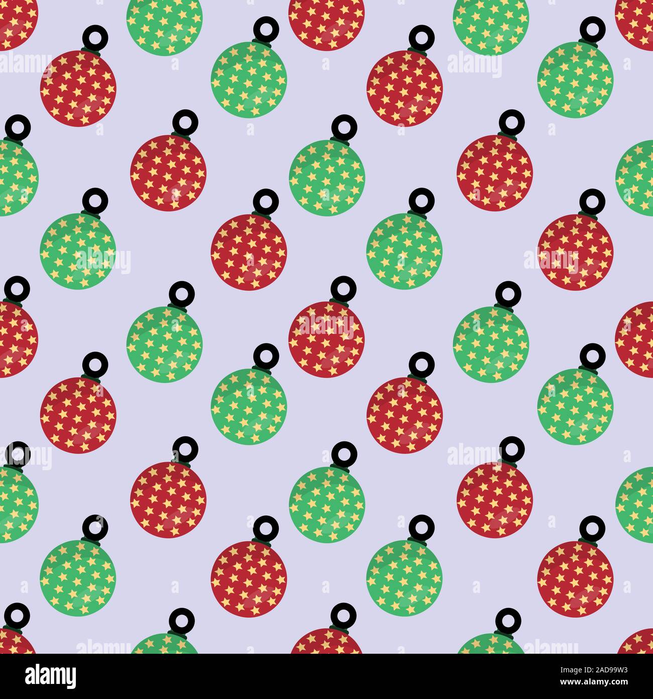 christmas balls seamless pattern vector illustration background Stock Vector