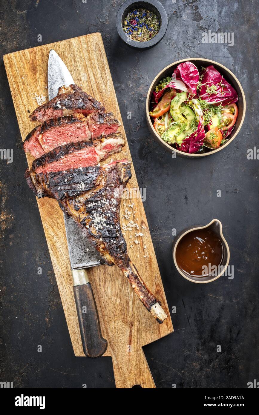 Tomahawk steak Cut Out Stock Images & Pictures - Alamy