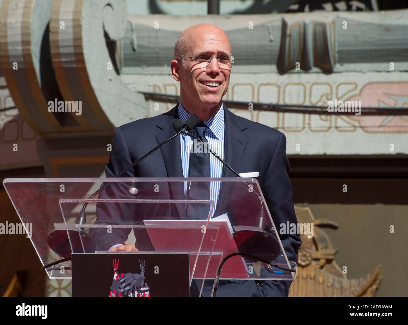 LOS ANGELES, CA. September 29, 2016: Jeffrey Katzenberg at the hand