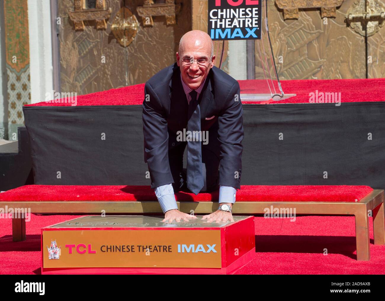 LOS ANGELES, CA. September 29, 2016: Jeffrey Katzenberg at the hand