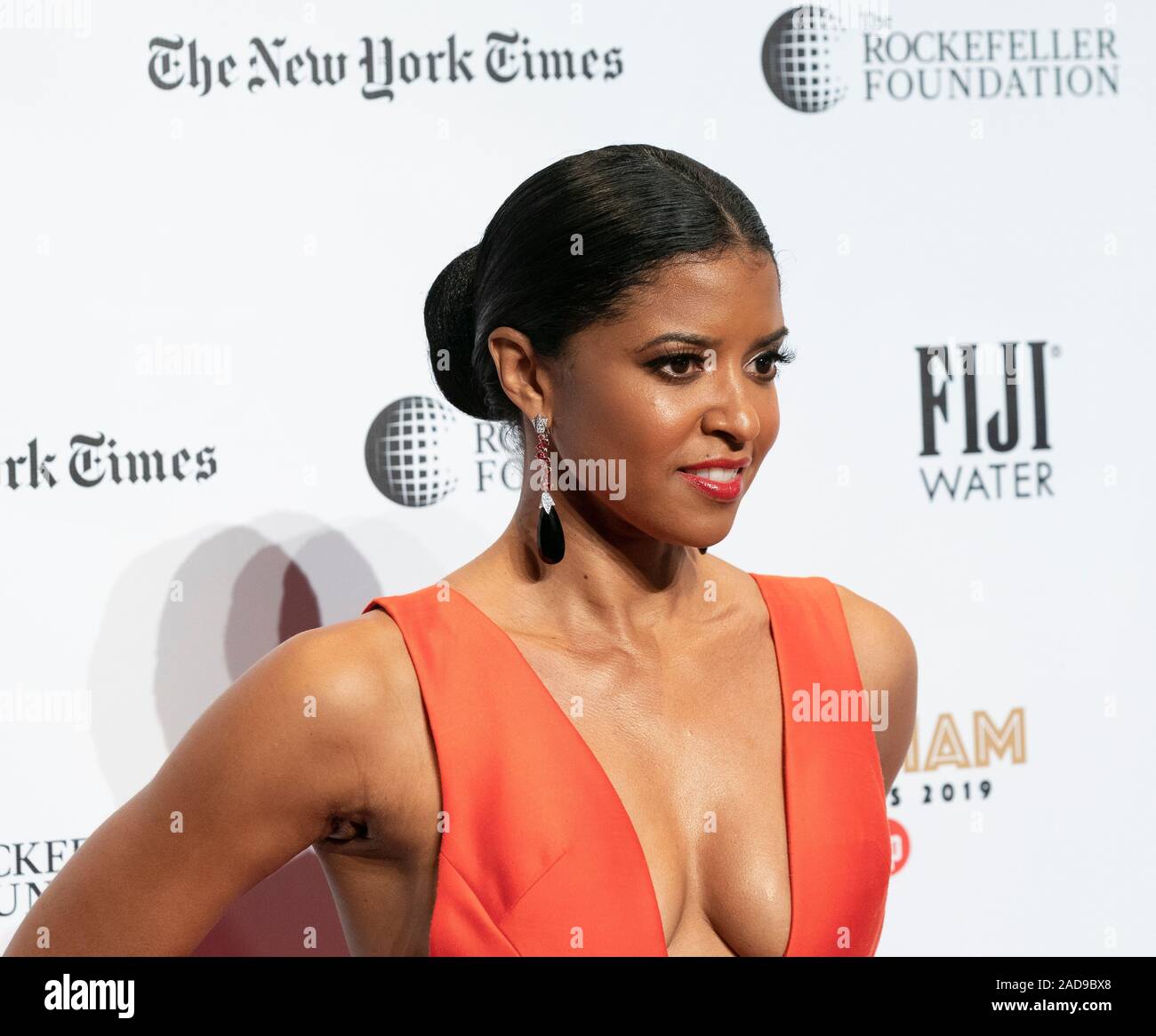 New York, NY - December 2, 2019: Renee Elise Goldsberry attends the IFP 29th Annual Gotham Independent Film Awards at Cipriani Wall Street Stock Photo