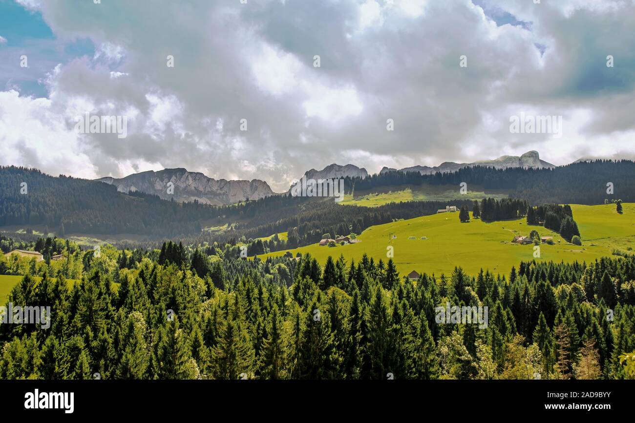 Appenzell alps landscape, Switzerland Stock Photo