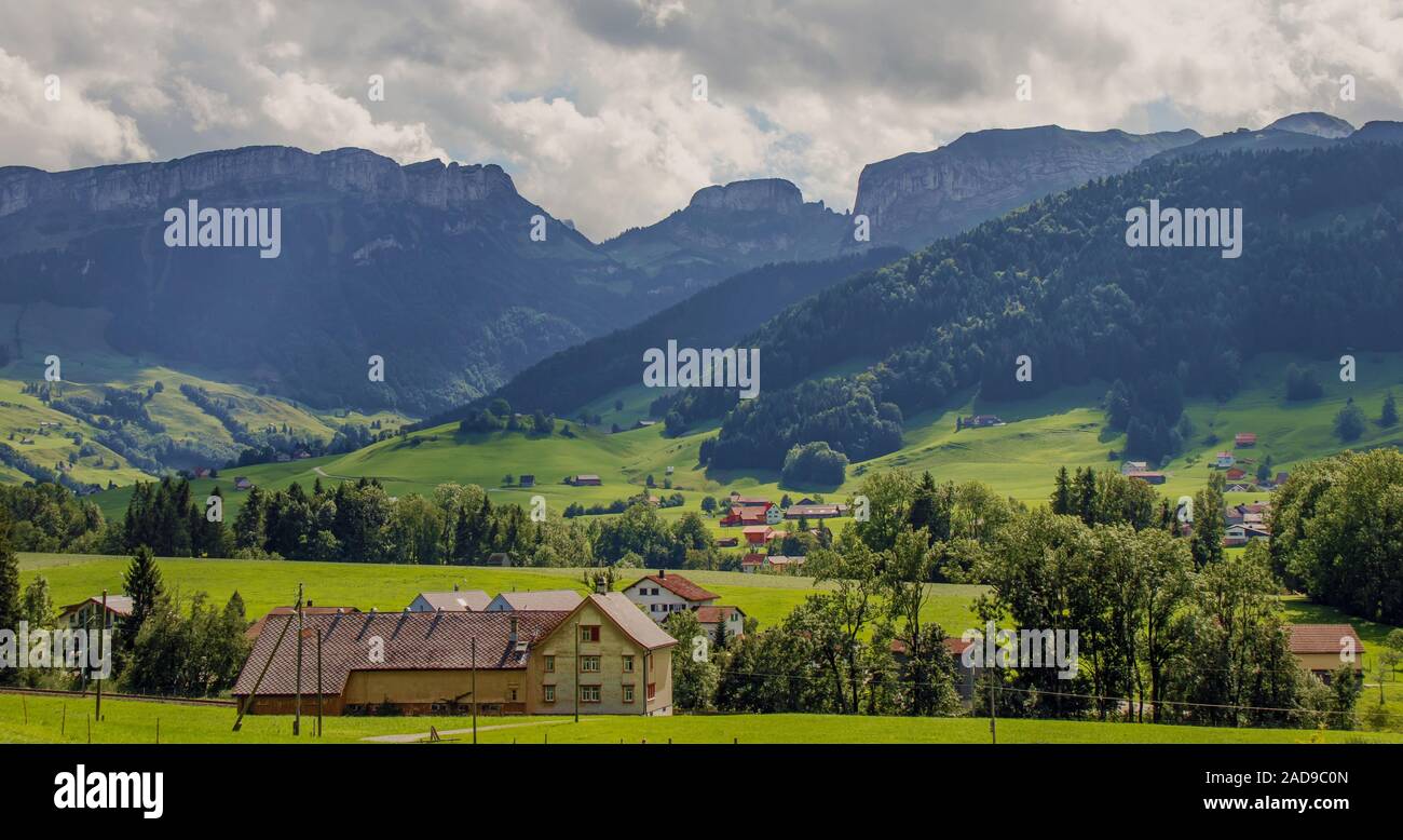 Appenzell alps landscape, Switzerland Stock Photo - Alamy