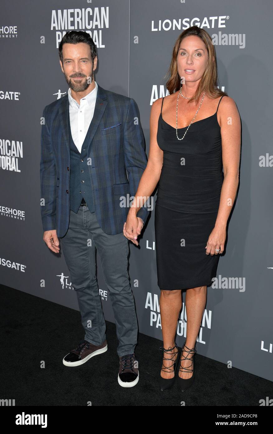 BEVERLY HILLS, CA. October 13, 2016: Tony Horton & Shawna Brannon at the Los Angeles premiere of 'American Pastoral' at The Academy's Samuel Goldwyn Theatre. © 2016 Paul Smith / Featureflash Stock Photo