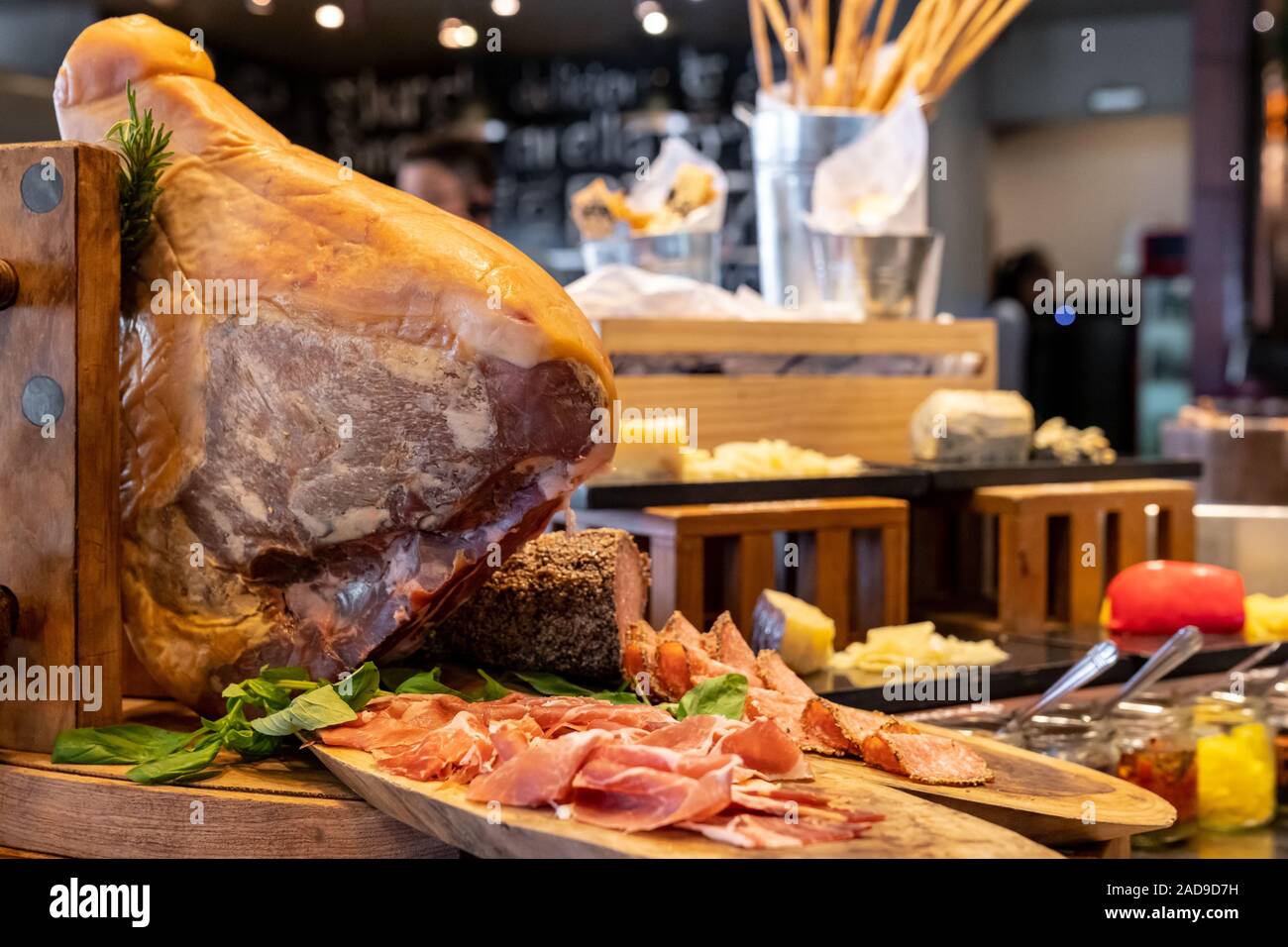 Parma Ham leg Stock Photo Alamy