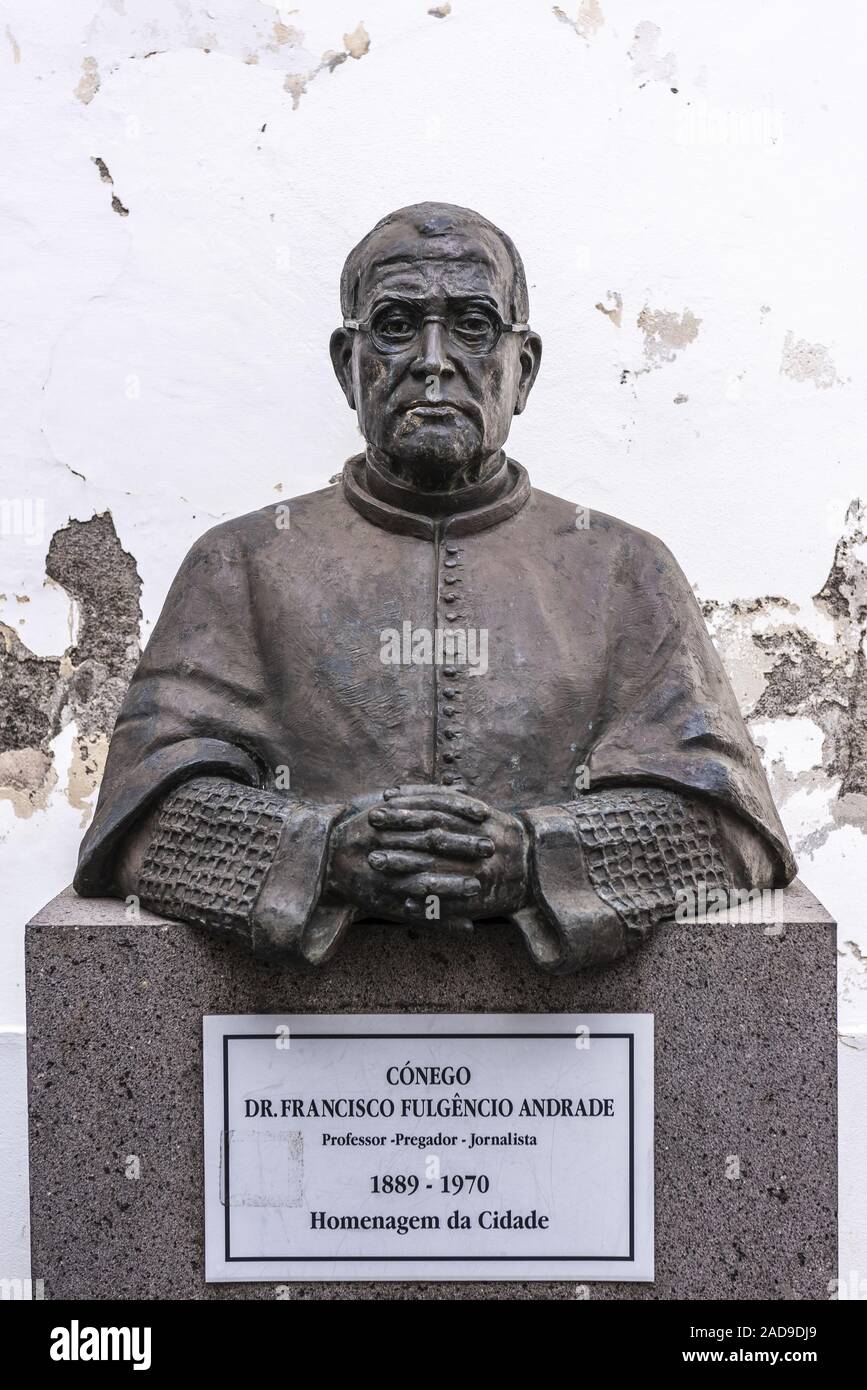 Francisco Fulgencio Andrade, memorial, Funchal, Madeira, Portugal, Europe Stock Photo