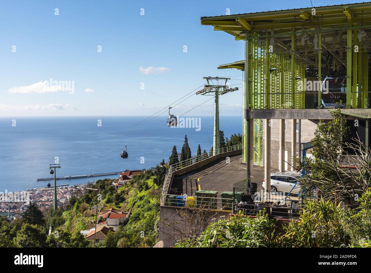 cable car station, Monte, Funchal, Madeira, Portugal, Europe Stock