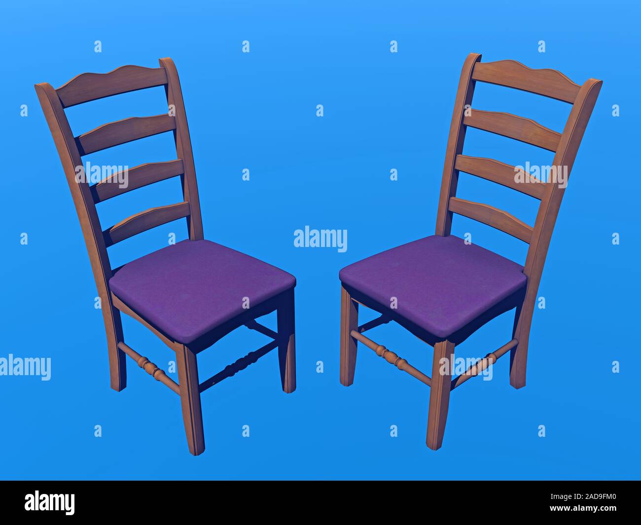 Wooden Kitchen Chairs Stock Photo Alamy