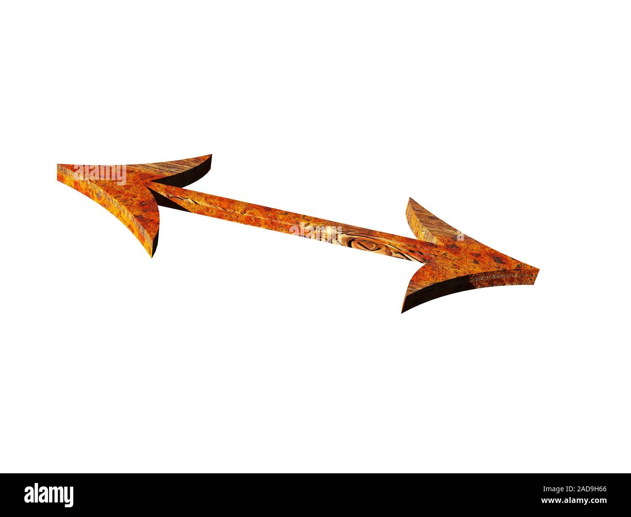 red brown metallic double arrow Stock Photo - Alamy