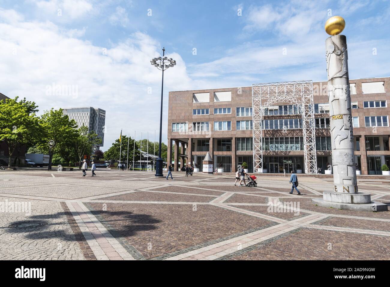 new town hall, Friedensplatz square, Dortmund, Germany, Europe Stock Photo  - Alamy