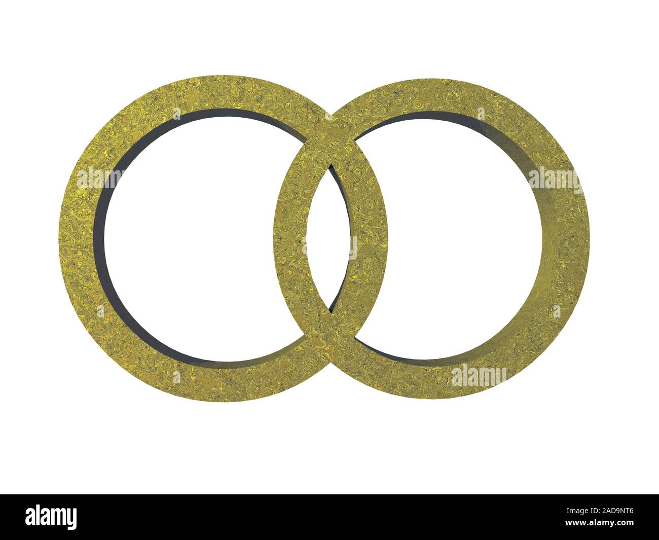 golden entwined rings for the wedding Stock Photo Alamy