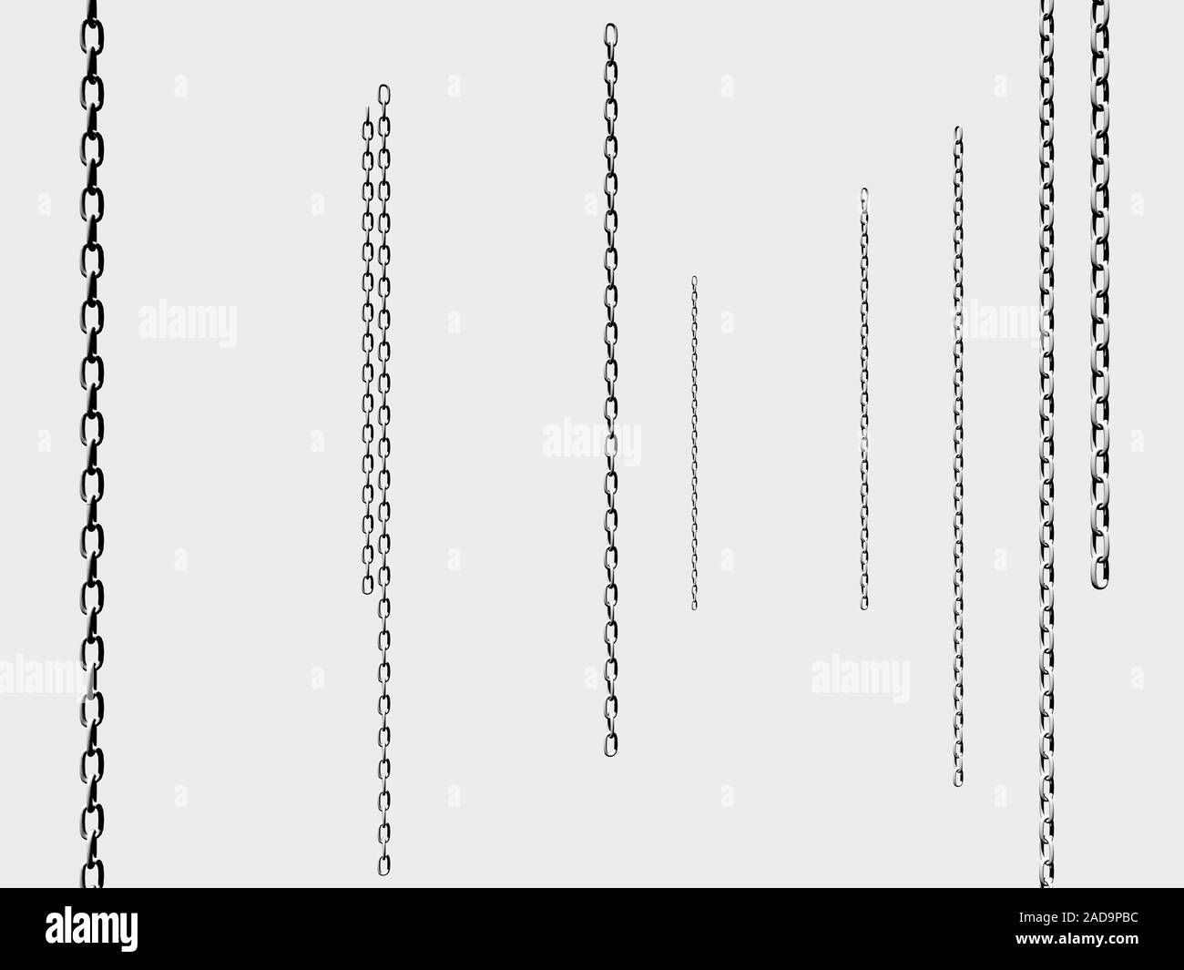 steel chains hang from the ceiling Stock Photo Alamy