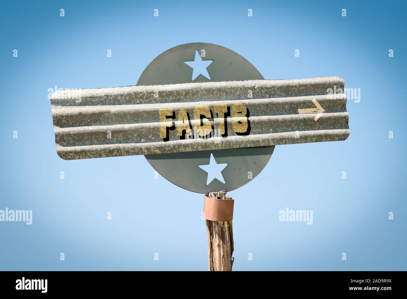 Street Sign to Facts Stock Photo - Alamy
