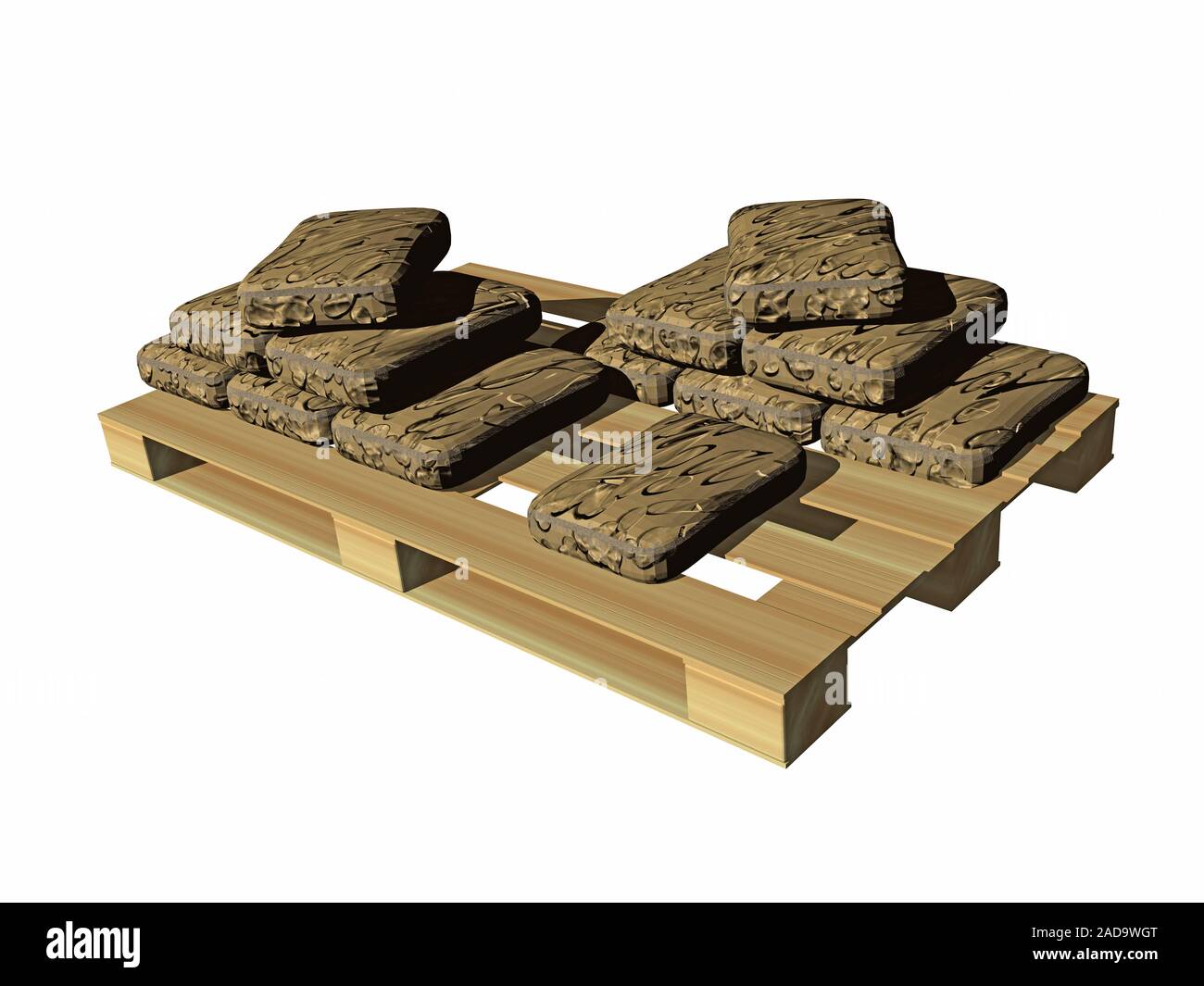 Pallet with cement bags Stock Photo Alamy