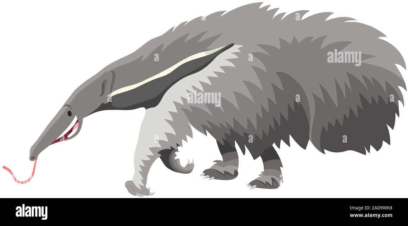 Giant Anteater Animal Cartoon Illustration Stock Photo Alamy