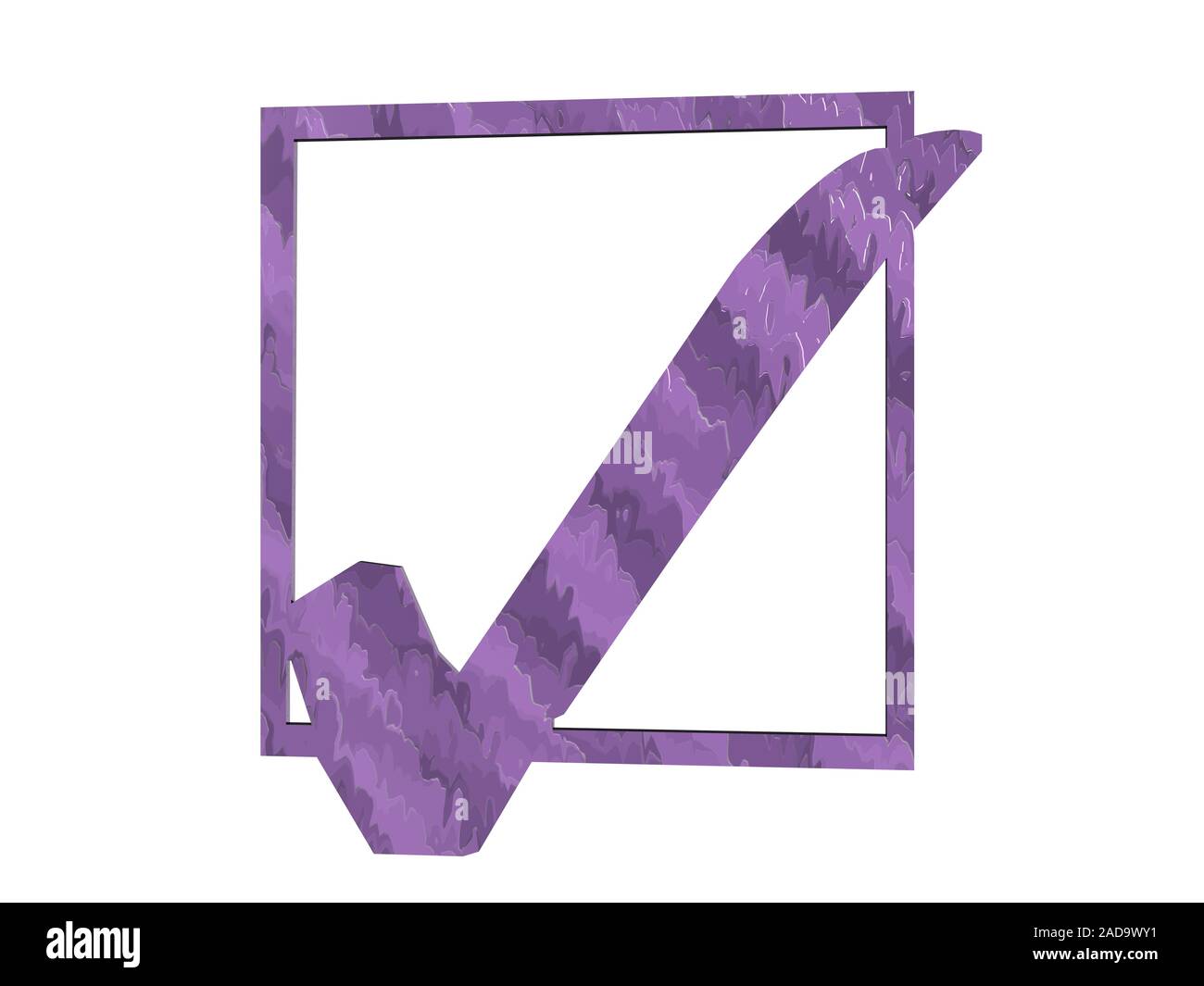 purple hook symbolizing OK Stock Photo
