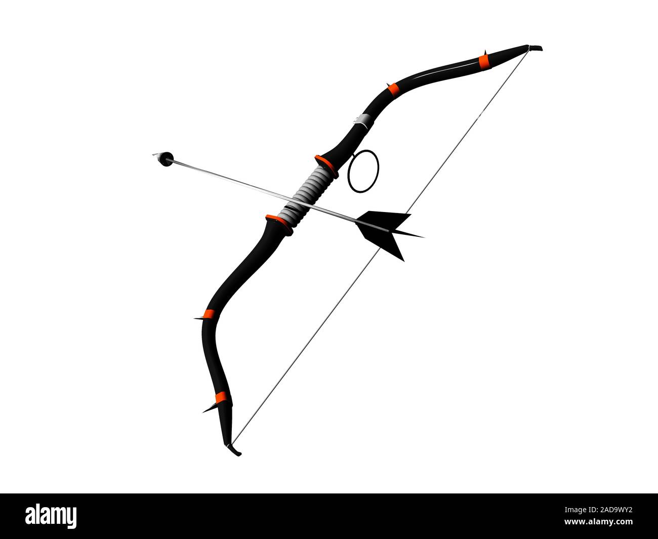 antique bow and arrow Stock Photo