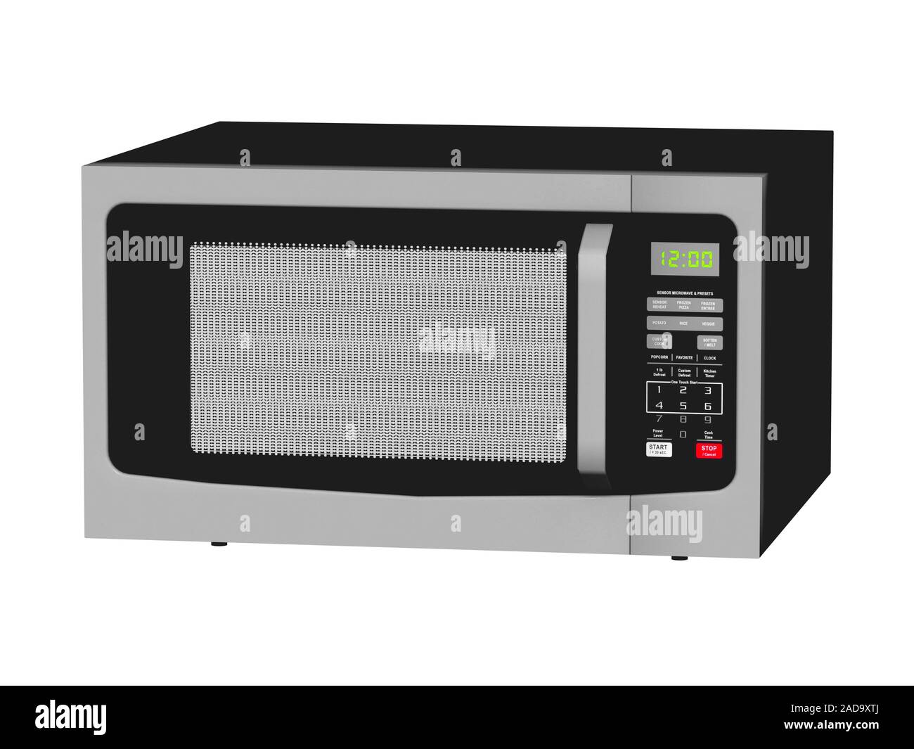 electronic microwave with keypad 3D rendering Stock Photo Alamy