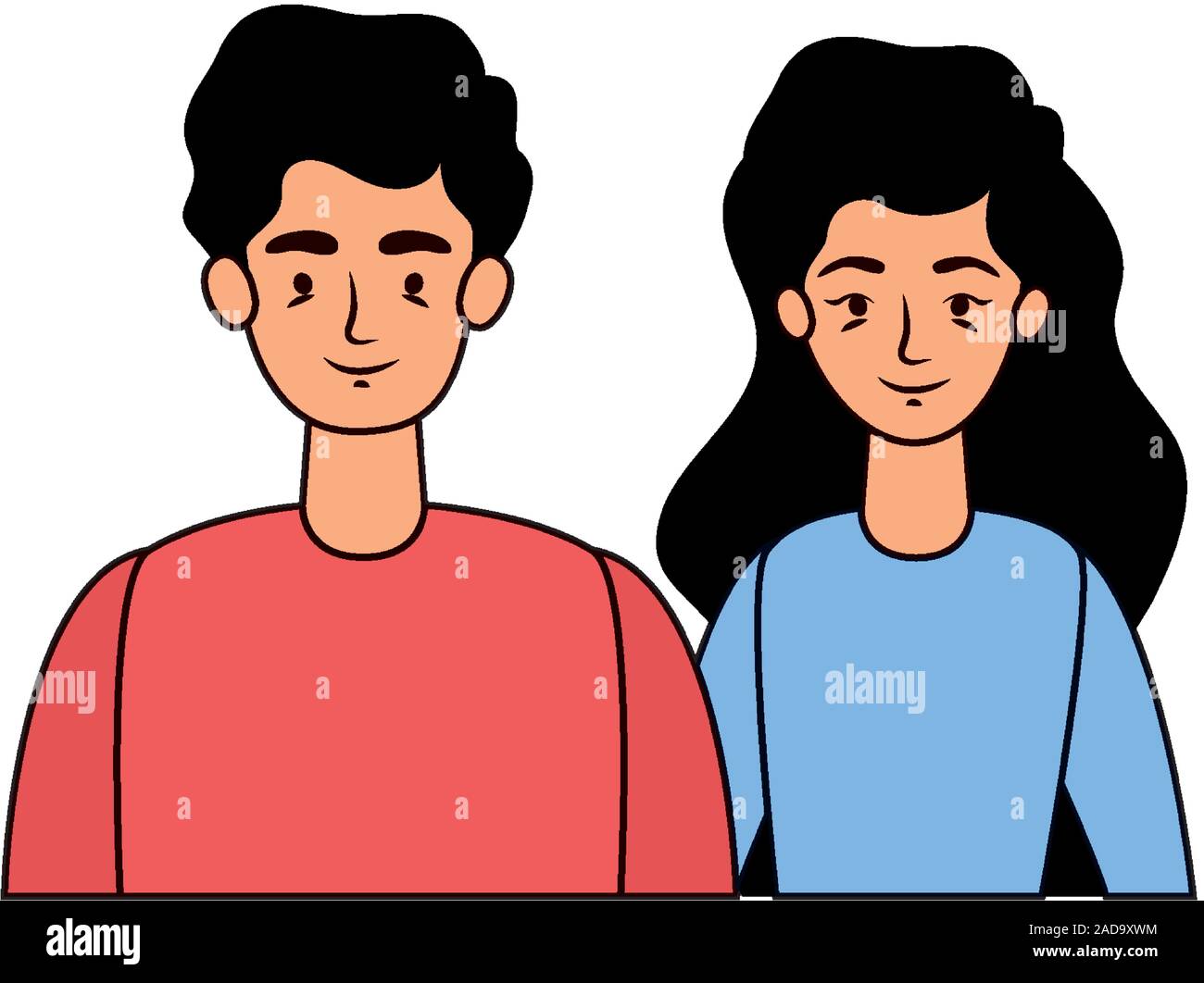 young lovers couple avatars characters Stock Vector Image & Art - Alamy