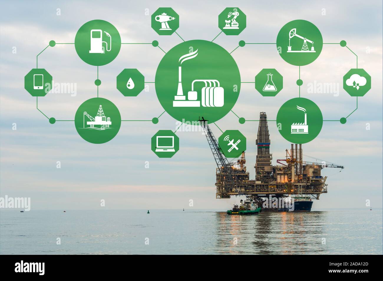 Concept of automation in oil and gas industry Stock Photo - Alamy