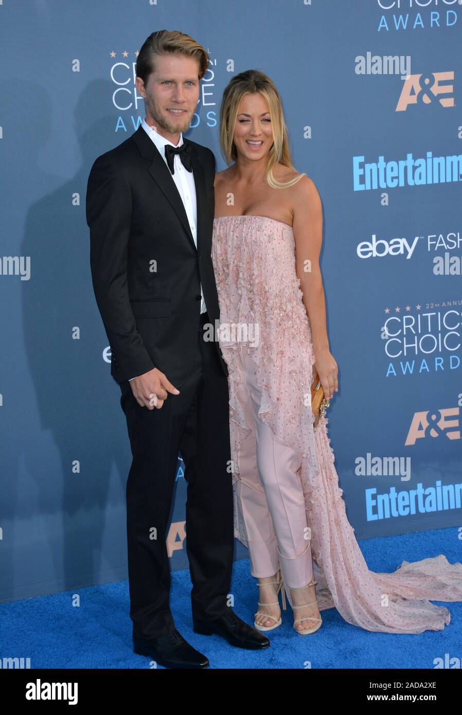 Kaley Cuoco & Ryan Sweeting at the 22nd Annual Critics' Choice Awards