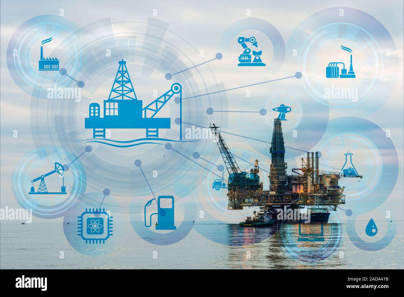 Concept of automation in oil and gas industry Stock Photo Alamy