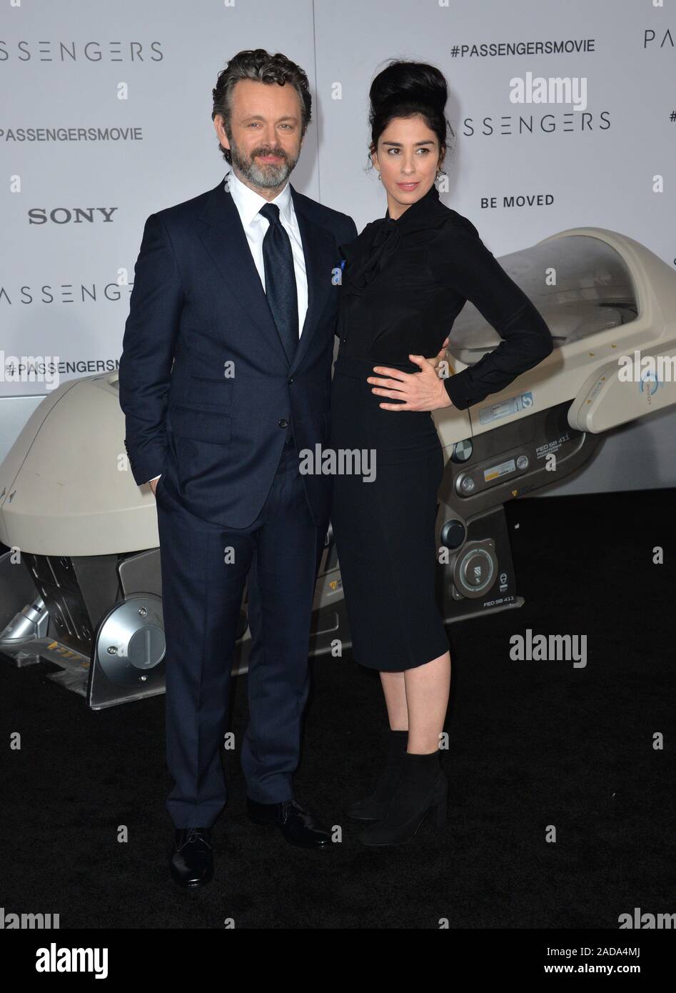 Actor Michael Sheen & girlfriend actress Sarah Silverman at the world ...