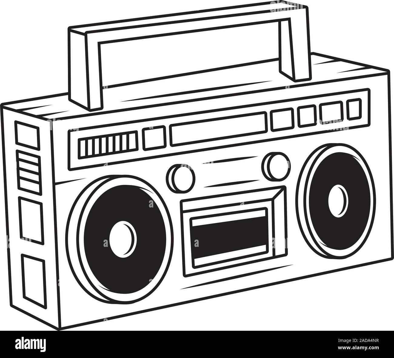 retro radio music player pop art style Stock Vector Image & Art - Alamy