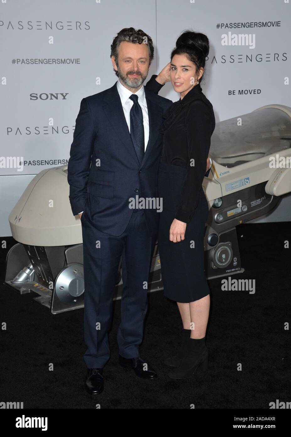 Actor Michael Sheen & girlfriend actress Sarah Silverman at the world ...