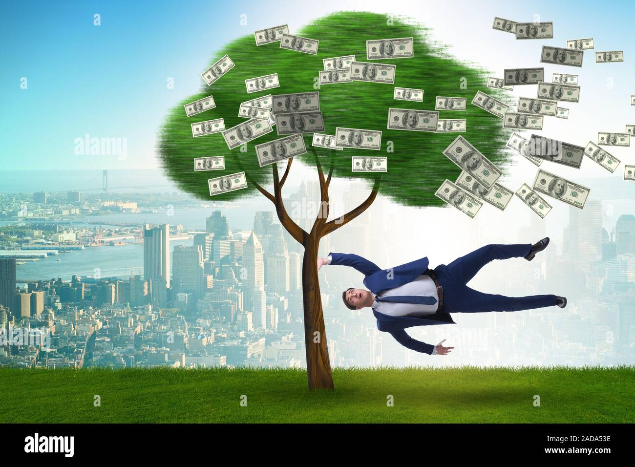 Man blown away by strong wind hi-res stock photography and images - Alamy