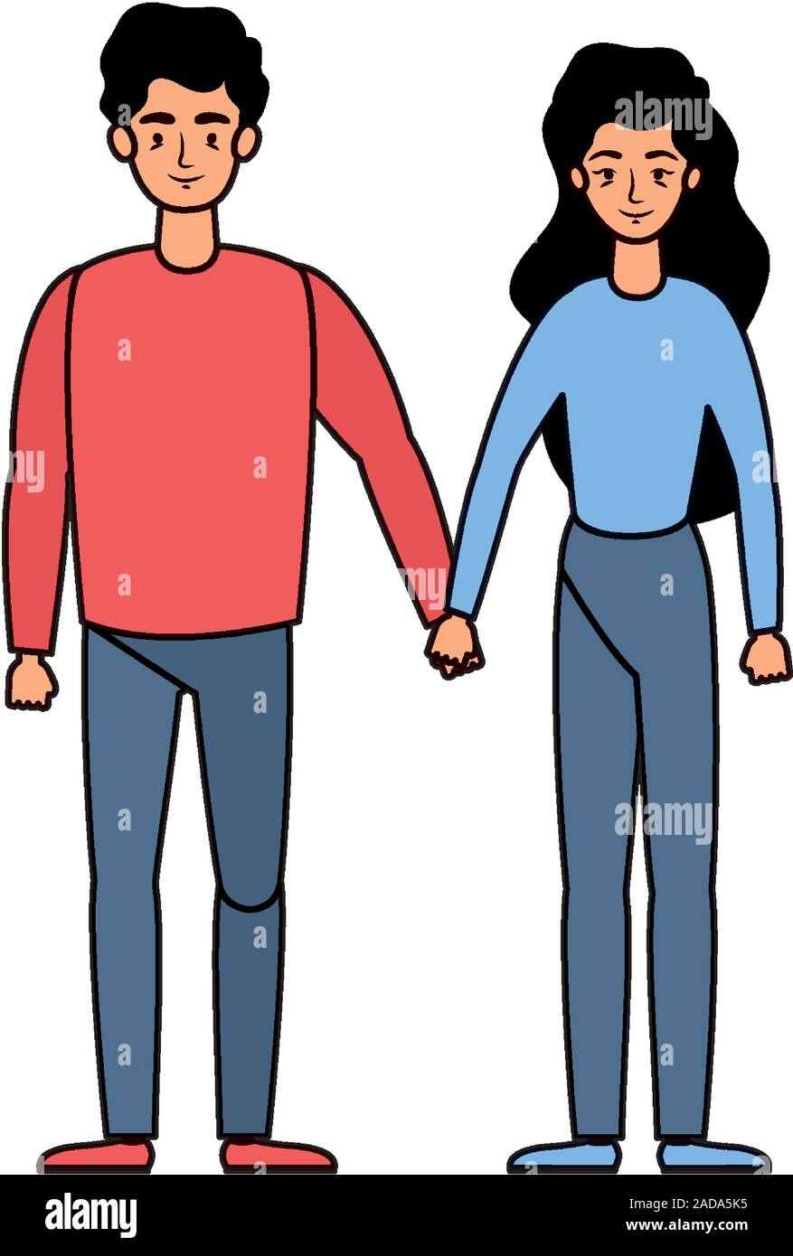 young lovers couple avatars characters Stock Vector Image & Art - Alamy
