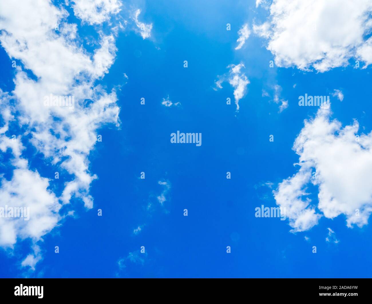 Blue sky with clouds background with copy space Stock Photo - Alamy