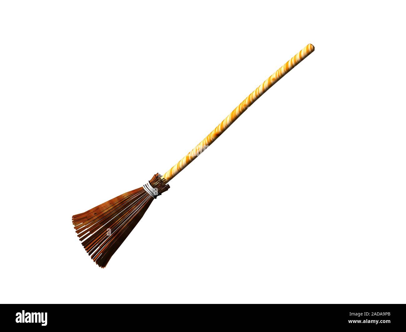 Witches broom with wooden handle Stock Photo - Alamy