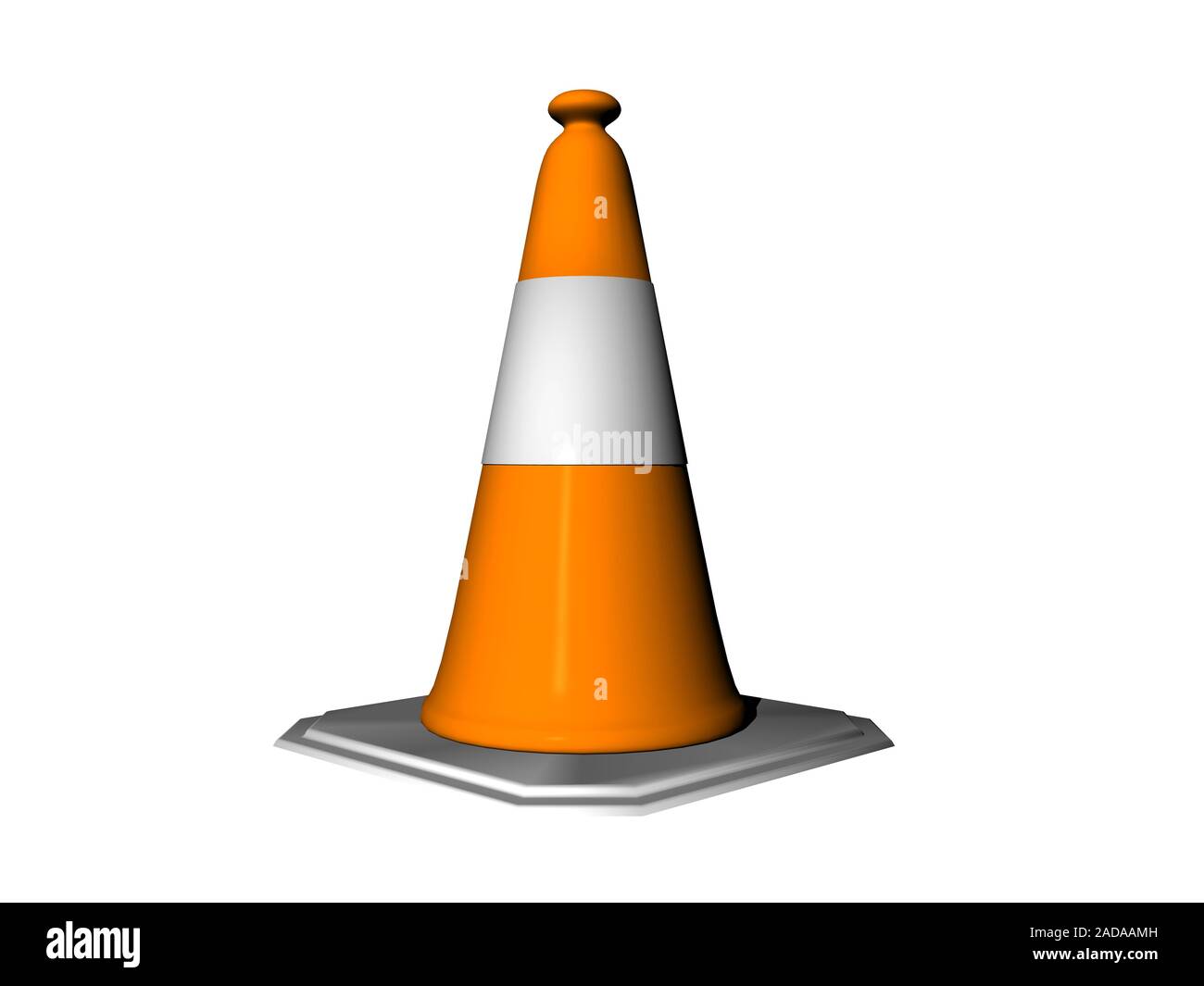 orange white road cone as a pylon Stock Photo Alamy