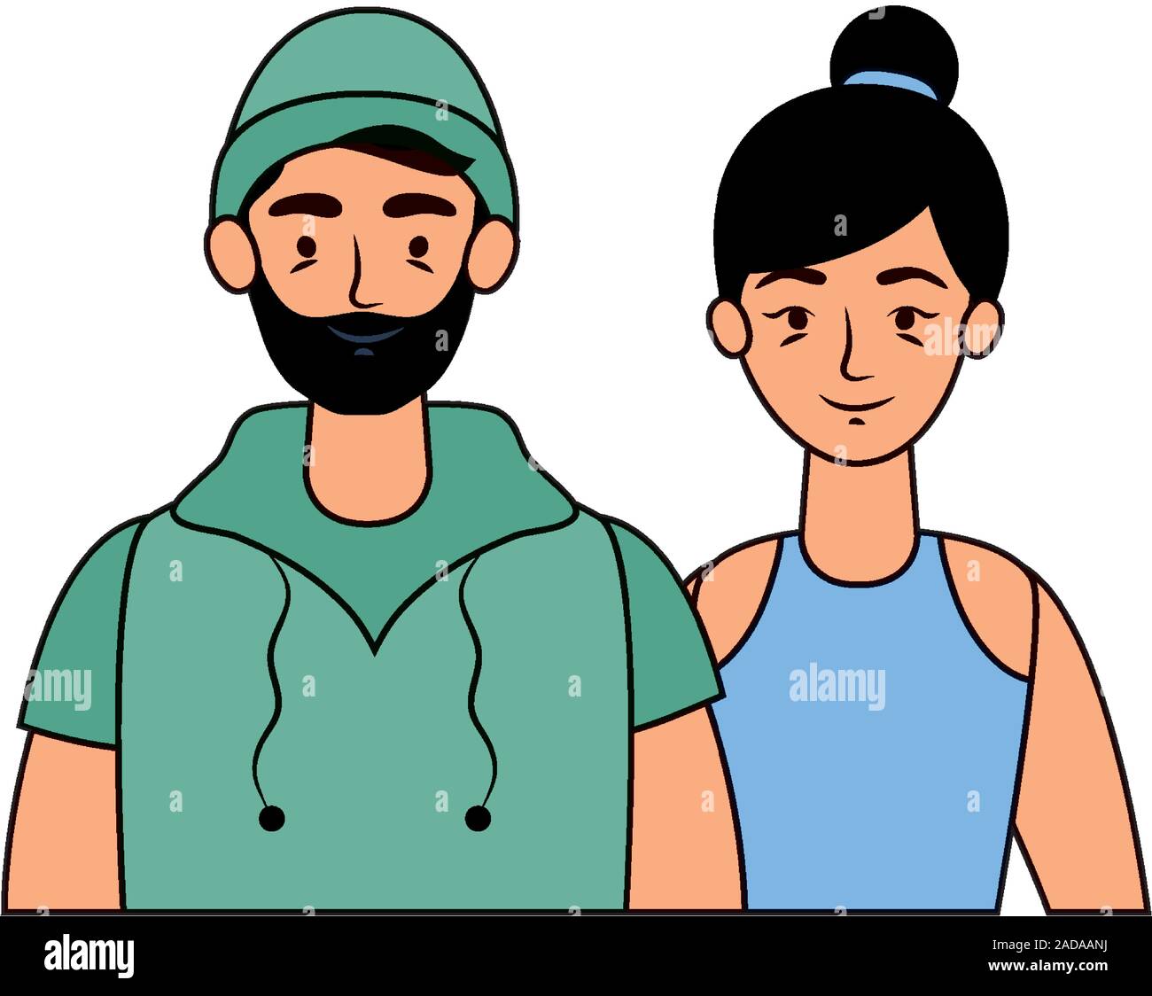 young lovers couple avatars characters Stock Vector Image & Art - Alamy