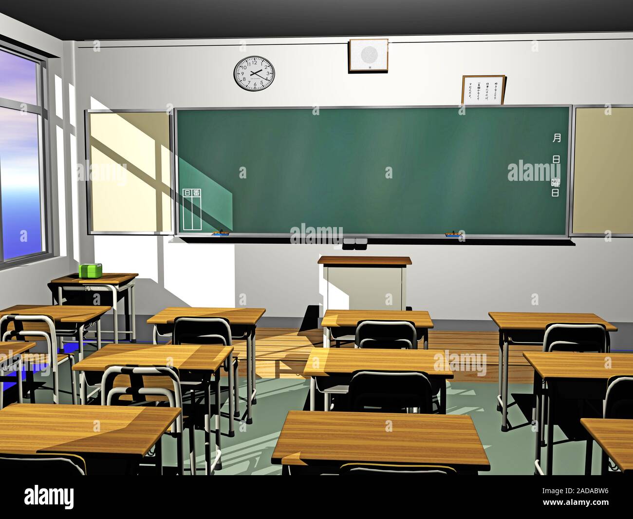 Tables chairs classroom hires stock photography and images Alamy