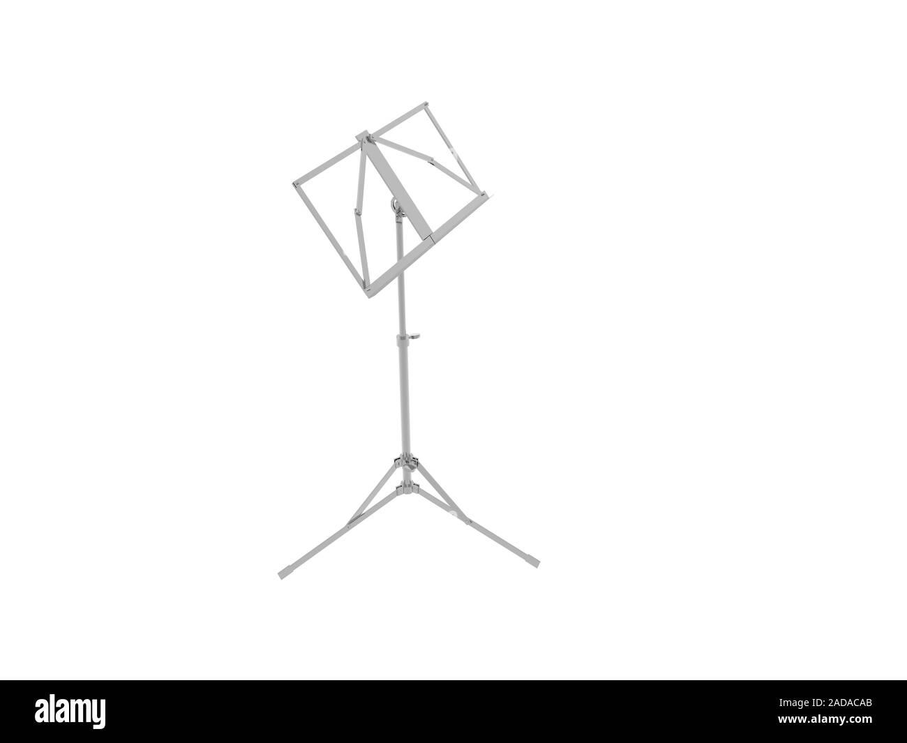 Music stand made of metal 3D rendering Stock Photo