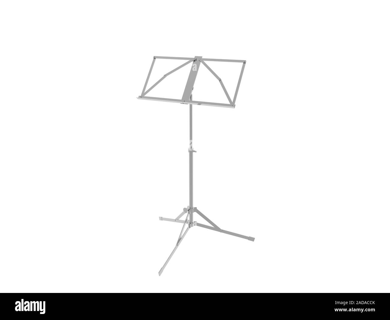 Music stand made of metal 3D rendering Stock Photo