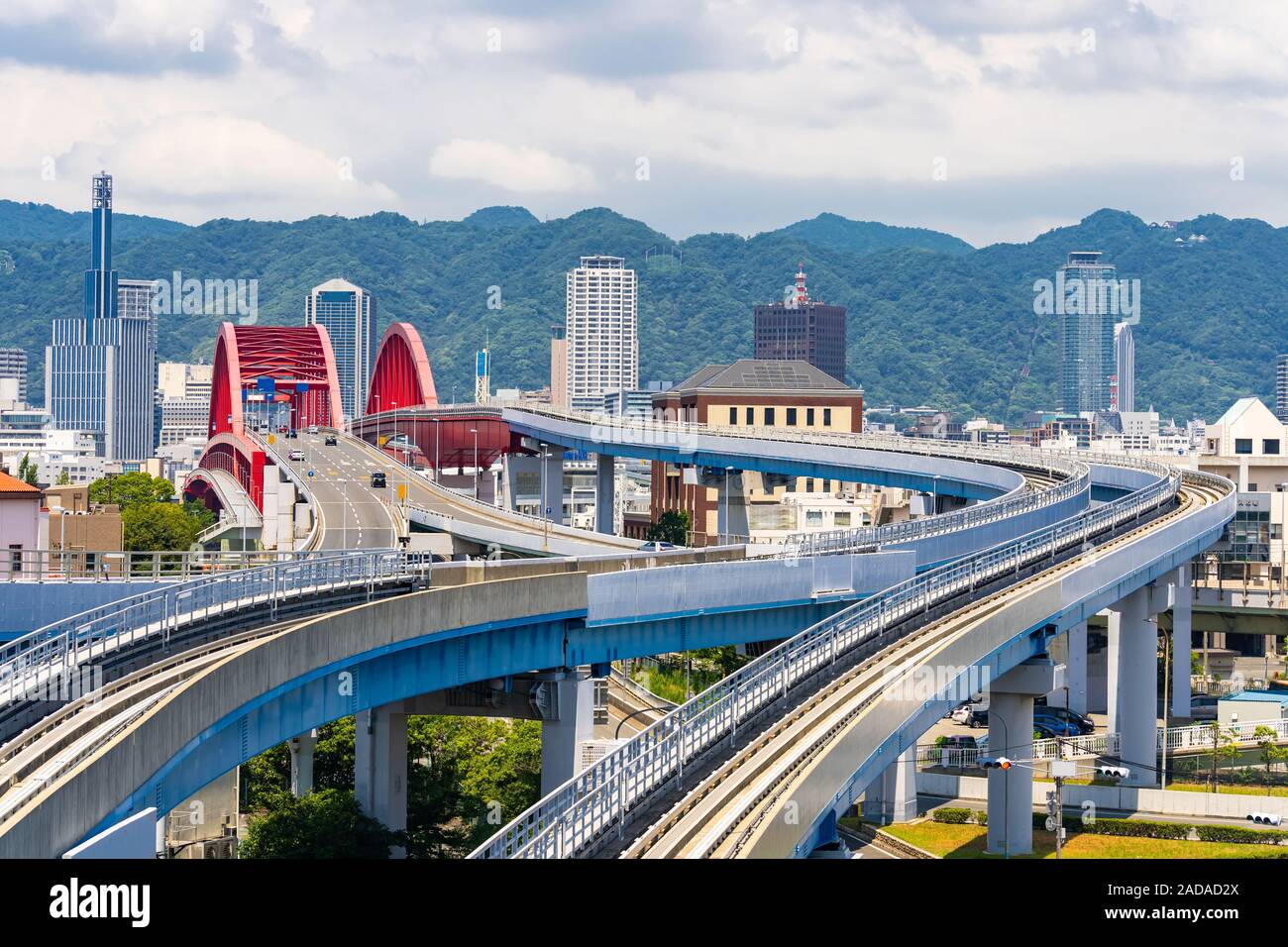 Bridge to Kobe Kansai Japan Stock Photo Alamy