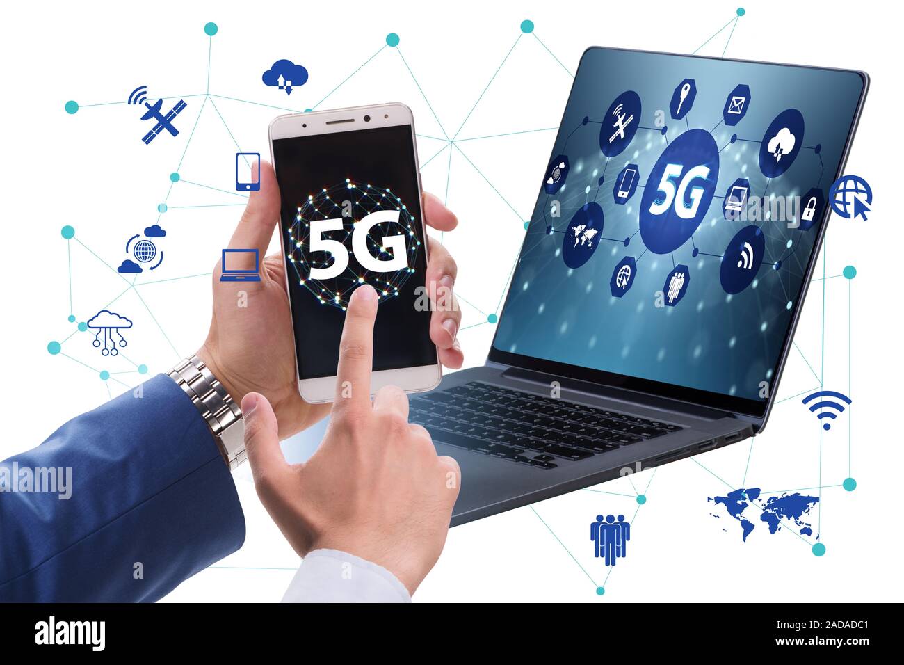 5G mobile technology concept - high internet speed Stock Photo - Alamy