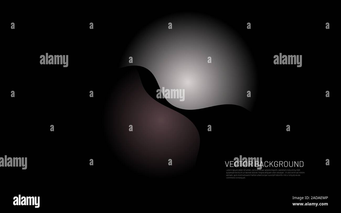 Modern gradient wave vector background. black and white wave gradient ...