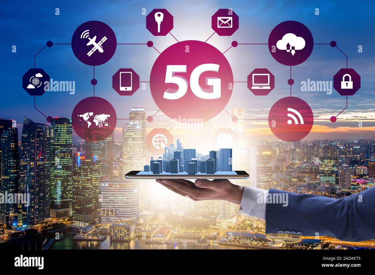 5G mobile technology concept - high internet speed Stock Photo - Alamy