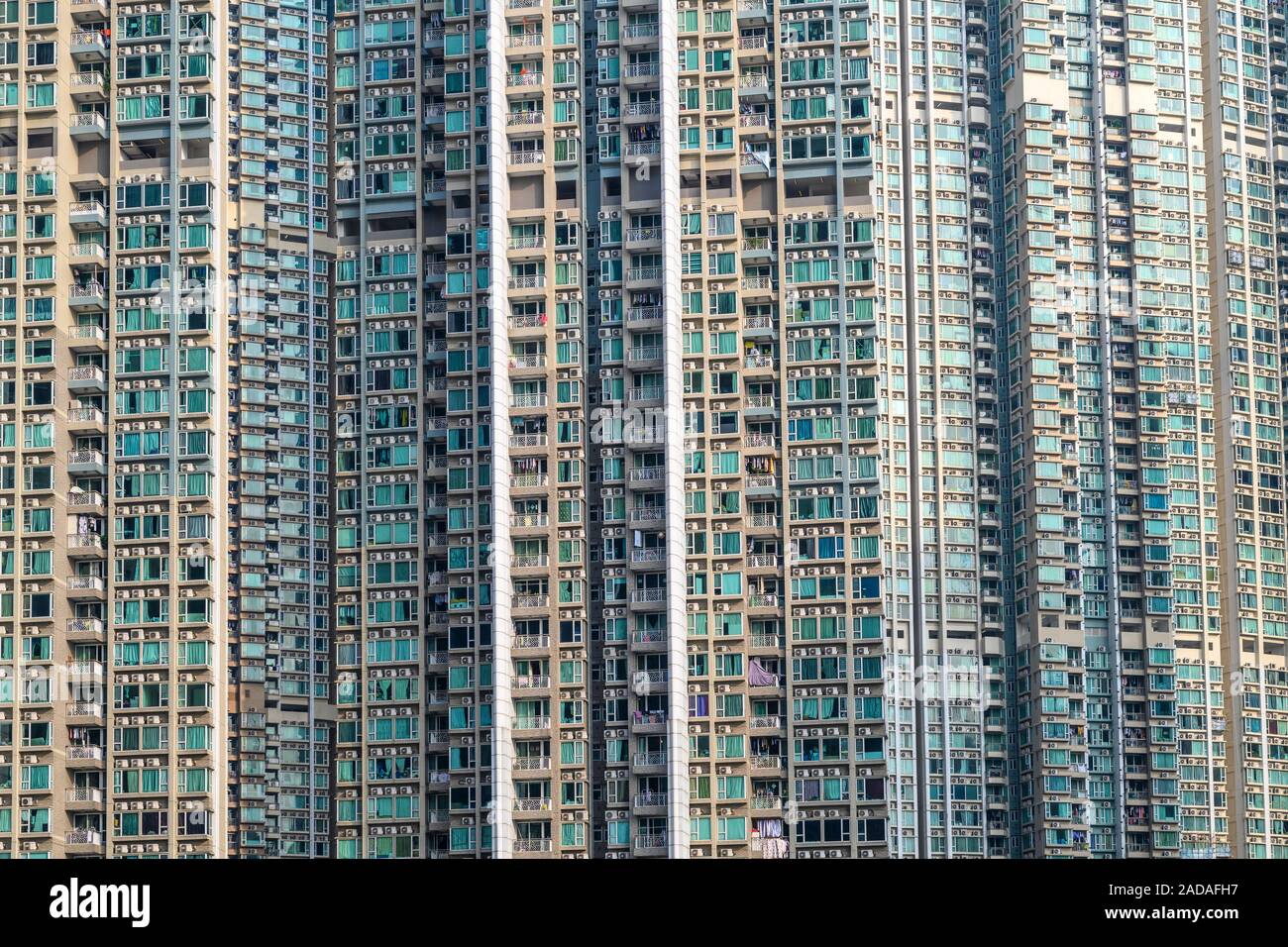 LOHAS Park is a Hong Kong seaside high rise and high density residential development situated in Tseung Kwan O. Stock Photo